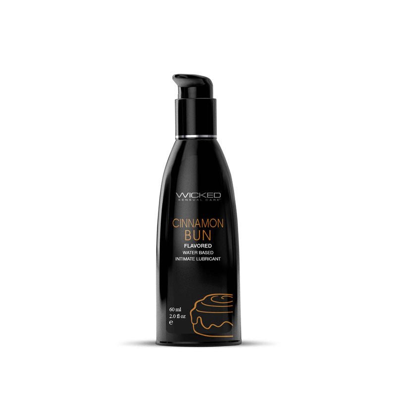 Wicked aqua - flavoured water-based lubricant 60 ml - cinnamon bun, Product front view  | Flirtybay.com.au